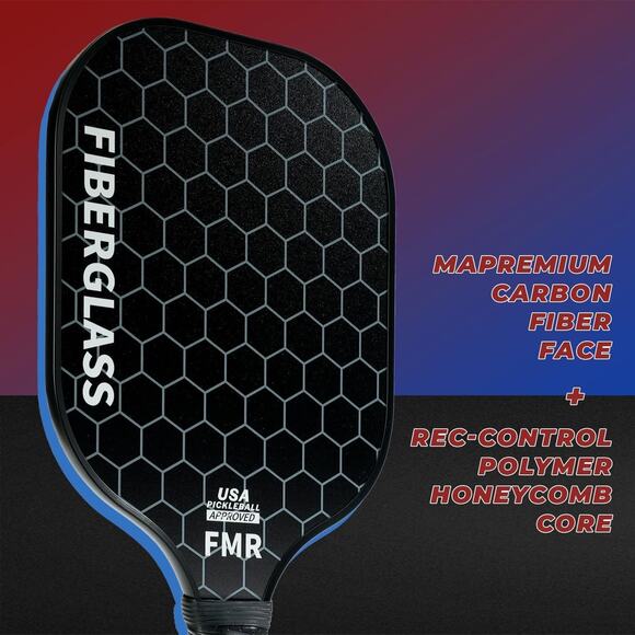 Pickleball Paddles Set of 2 with 4 Balls - USAPA Approved Fiberglass Surface, - Picture 4 of 7